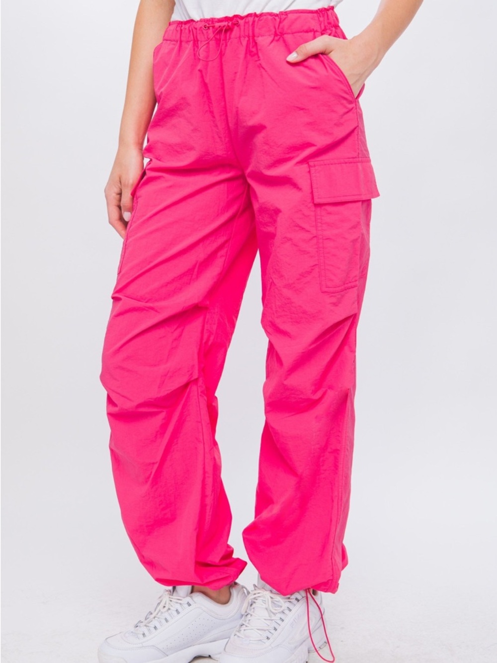 Love Tree Hot Pink Cargo Joggers